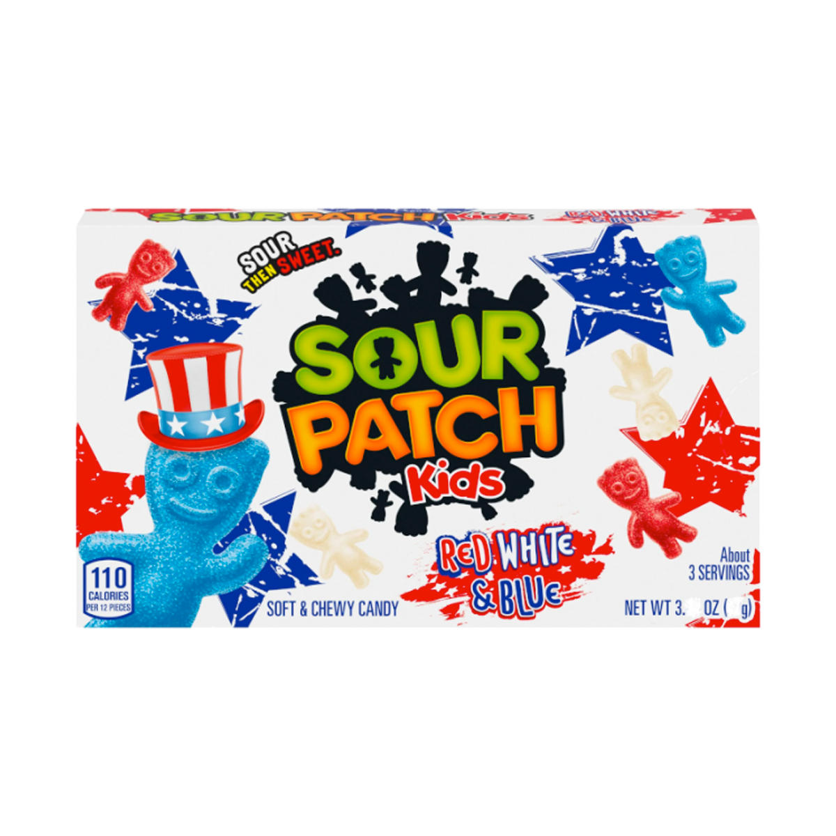 Sour Patch Kids Red White & Blue - 99g - Best Before 9th March 2024